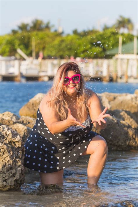 Sahily Of Pretty In Pigment Is Playful In Her Polkadot Daphne Swimdress