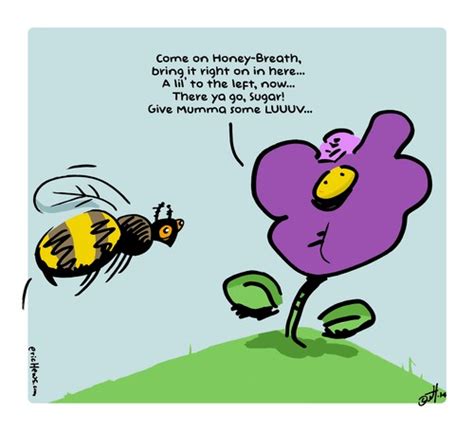 Pollenation Altercation By Erichews Nature Cartoon Toonpool