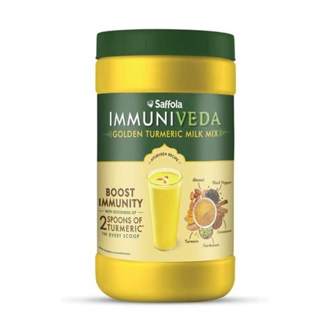 Saffola Immuniveda Golden Turmeric Milk Mix Is An Ayurvedic Drink Mix