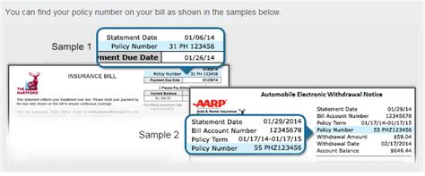 You Can Find Your Policy Number On Your Bill As Shown In The Samples