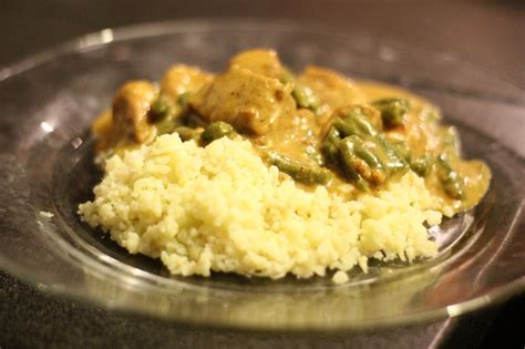 At our house, we eat this healthy chicken curry like a soup with large spoons (i try hard not to add any thickeners to my meals); The Keto Chef: Chicken Curry with Cauliflower "Couscous"