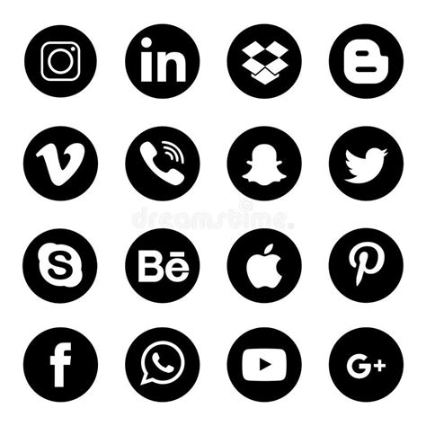 Social Media Icons Social Media Logo Editorial Stock Image