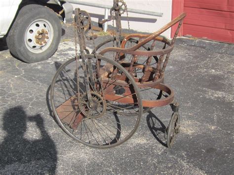 Antique Hand Crank And Chain Driven Wheelchair Unique And Unusual Ebay