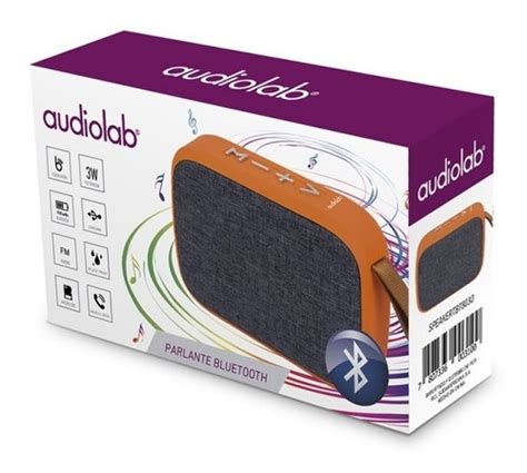 Mini Parlante Bluetooth Audiolab 3w Naranjo Cuotas Sin Interés