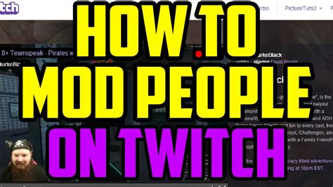 Twitch How To Mod Someone On Twitch 2017 Quick And Easy Twitch Make