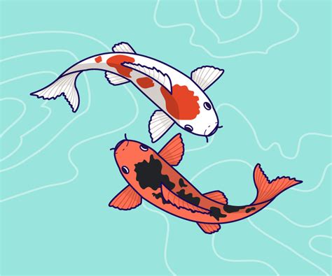 Anime Mauspad Süßes Paar Koi Fische Tenstickers