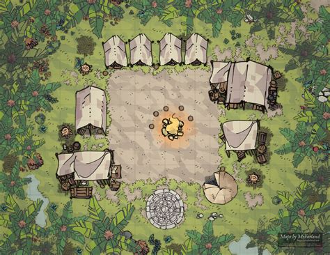 Jungle Camp Donfarland Com Fantasy Battle Fantasy City Fantasy Map Fantasy World Dnd World