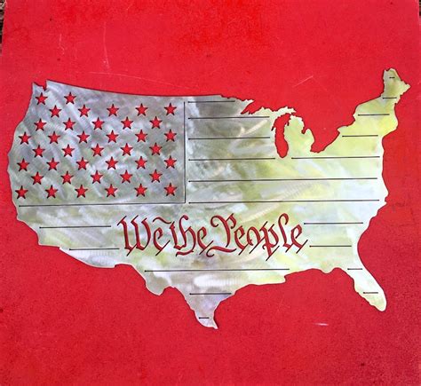 We The People Metal Sign United States Of America Etsy