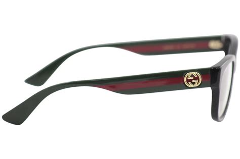 gucci eyeglasses gg0278o gg 0278 o 011 black green red optical frame 55mm