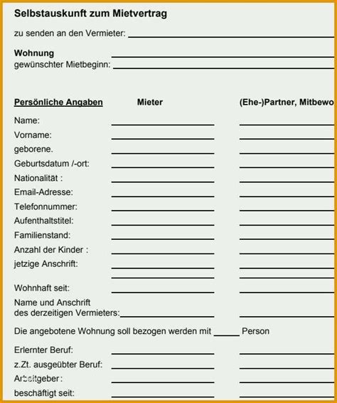 Auszufüllen durch den vermieter bitte vollständig ausfüllen! Unvergleichlich 1 Fabelhaft Mietbescheinigung Zur Vorlage ...