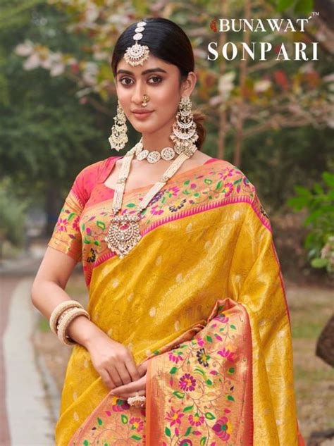 55 M Separate Blouse Piece Festive Wear Paithani Silk Saree With