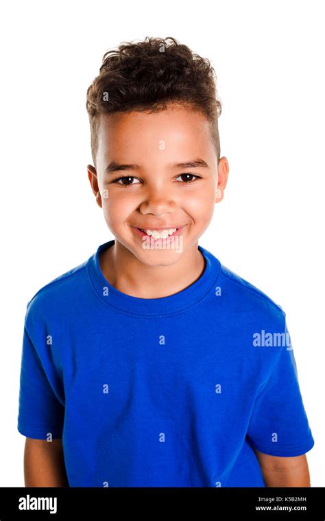 Adorable African Boy On Studio White Background Stock Photo Alamy