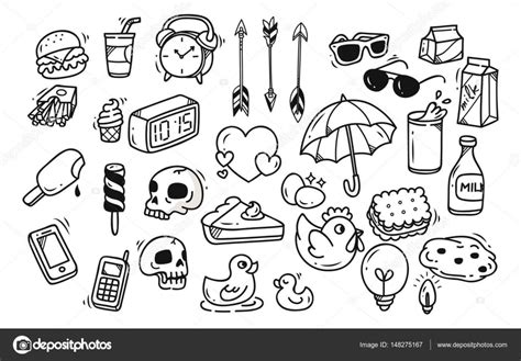 Set Of Cute Random Doodle Stock Vector Image By ©mhatzapa 148275167