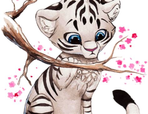 Download Manga Clipart Anime Cat Anime White Tiger Girl Png Image