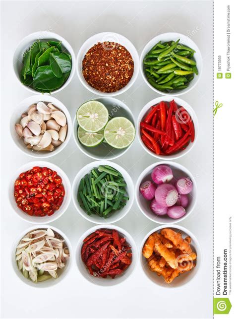Thai Food Ingredients Stock Image Image Of Eating Isolated 18773939