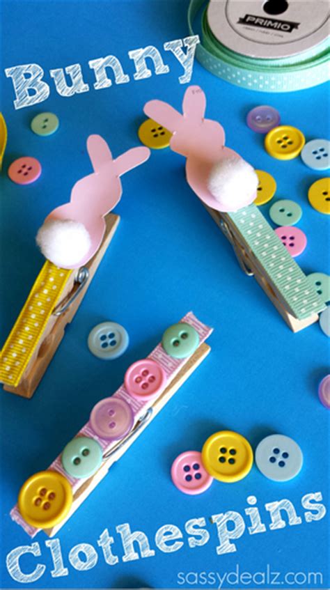 Bunny Clothespin Easter Craft Using Paint Samples Crafty Morning