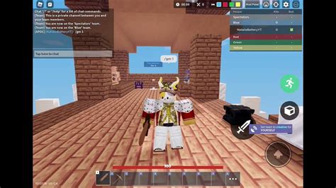 How To Go Into Creative Mode On Mobile Roblox Bedwars Youtube