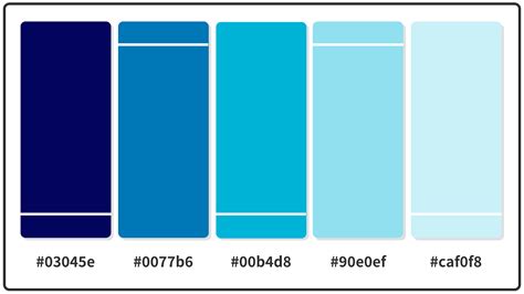Blue Color Palette Chart