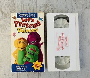 Lets Pretend With Barney Vhs Video Tape Sing Along Barney Friends