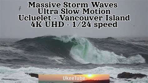 Ultra Slow Motion Storm Waves Near Tofino And Ucluelet Vancouver Island