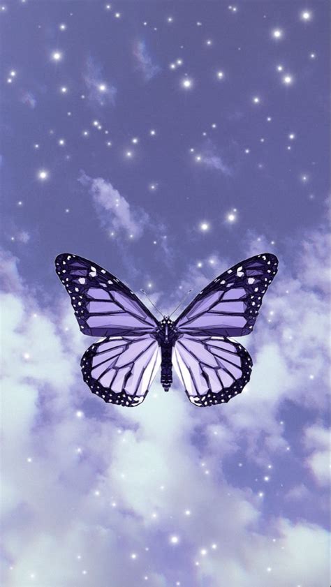 Here are only the best purple butterflies wallpapers. Purple Butterfly Wallpaper in 2020 | Purple butterfly ...