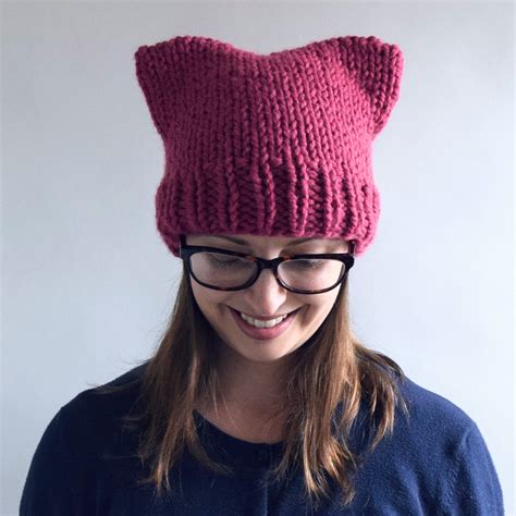 Pussy Hat Knitting Patterns With Instructions Guide Patterns