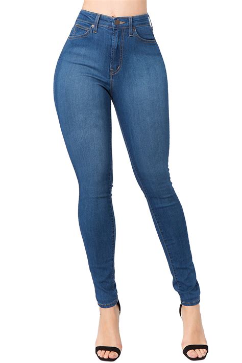 Womens High Waist Super Stretch Skinny Denim Jeans • Denim Fit