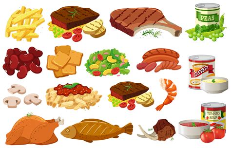 Different Kinds Of Healthy Food 301497 Vector Art At Vecteezy