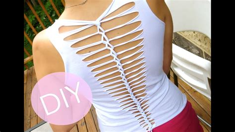 Diy Clothes Cut Up Back T Shirt For Summer Youtube