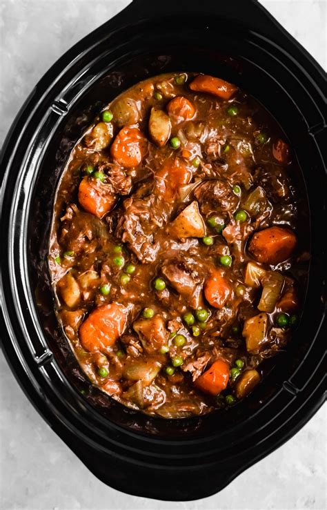 Moms Slow Cooker Beef Stew Recipe Ambitious Kitchen