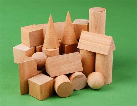 Wooden Geometric Shapes Stock Photo Image Of Cubic 124508872