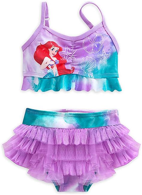 Ariel Deluxe Swimsuit Set For Girls Shopdisney Little Mermaid Bathing