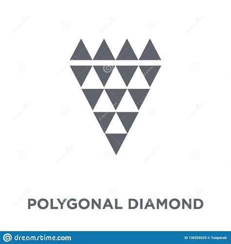 Polygonal Diamond Shape Of Small Triangles Icon From Geometry Co Stock