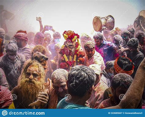 Holi Celebration At Cremation Ground With Pyre Ashes In Holy Varanasi