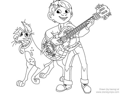 Disney Pixars Coco Coloring Page Coloring Home