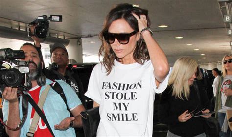 Victoria Beckham Ironically Wears Fashion Stole My Smile T Shirt