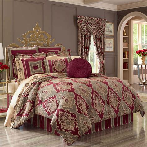 J Queen Crimson Red Comforter Set King Comforter Sets