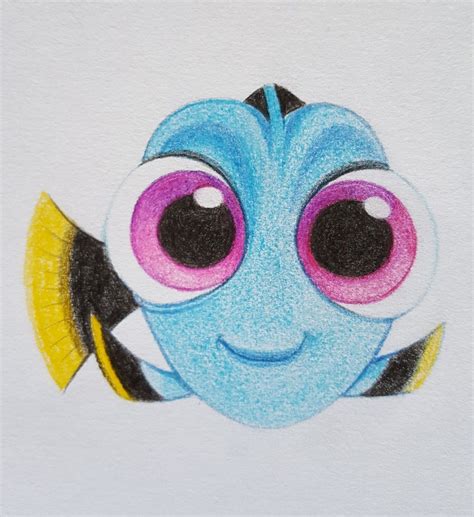 Van films tot andere verzamelobjecten, zijn. Finding Nemo sketches : Baby Dory / Colour pencils ...