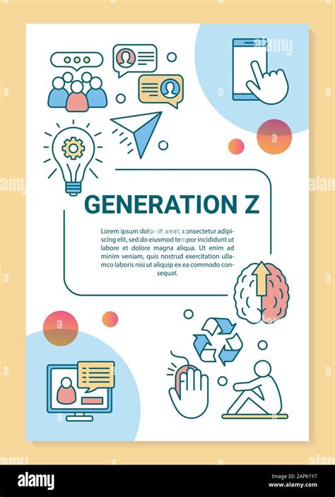 Generation Z Poster Template Layout Modern Age Group Lifestyle