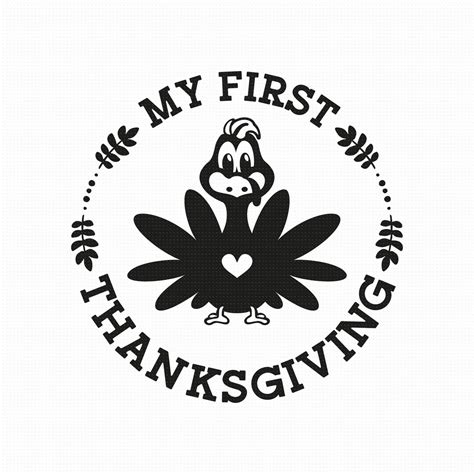 My First Thanksgiving Svg Png Eps Pdf Files Baby Cut File Etsy