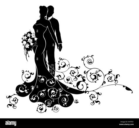 Wedding Party Silhouette Clip Art