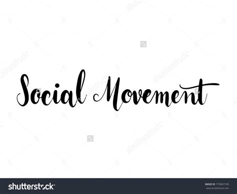 Social Movement Calligraphy Hand Lettering Vector Stock Vector Royalty