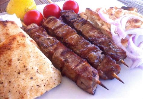 Pork Souvlaki Skewers With Tzatziki Sauce My Greek Dish