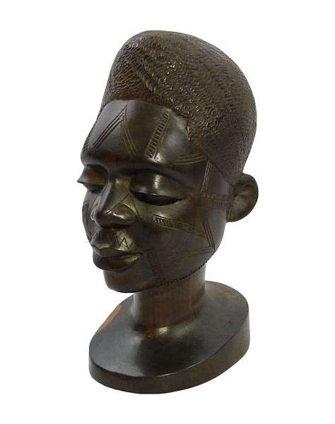 Vintage Hand Carved African Ebony Head Chairish