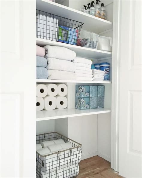 Organized Bathroom Closet Simply Organized Linen Closet Storage