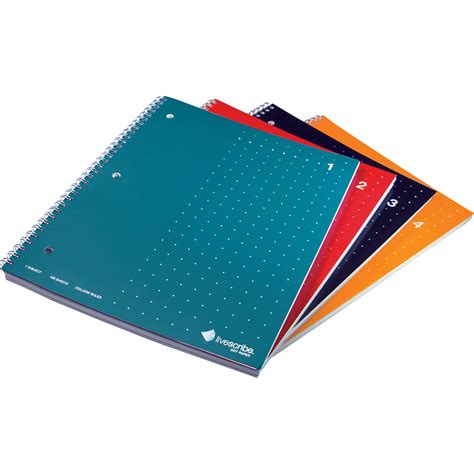 Livescribe Dot Matrix College Ruled Notebooks 4pk 1 4 85x11in 80sht
