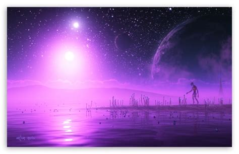 Purple Univers Ultra Hd Desktop Background Wallpaper For