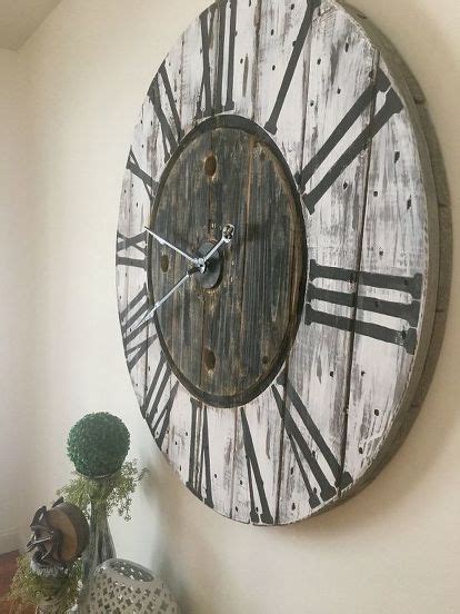 Repurposed Wire Spool Clock Cable Spool Wooden Spool Projects