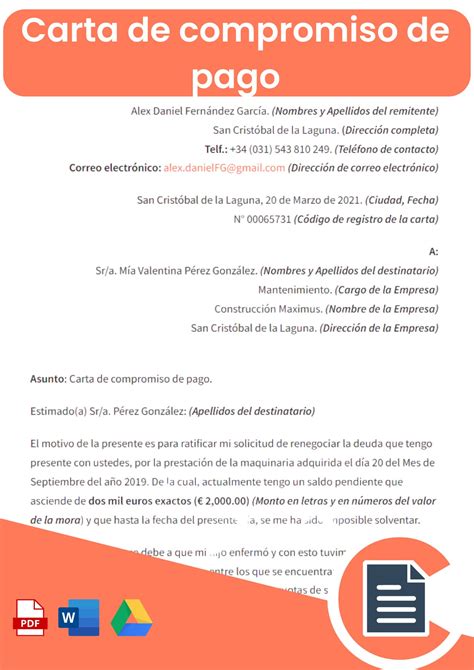 Carta De Compromiso De Pago Descargar Word Y Pdf The Best Porn Website