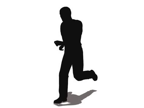 Looping Animated Silhouette Of A Man Running Stock Footage Video 27063